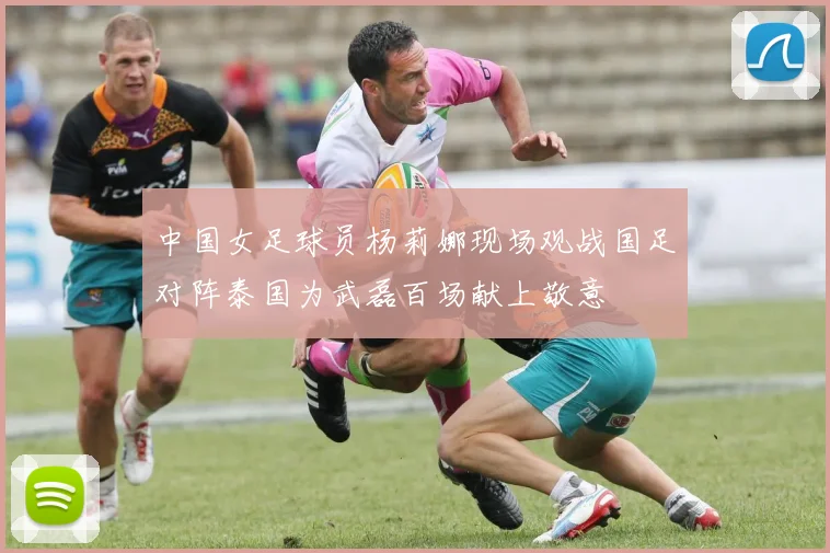 中国女足球员杨莉娜现场观战国足对阵泰国为武磊百场献上敬意